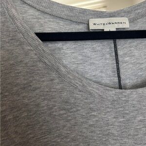 White + Warren Gray Short Sleeve Tee